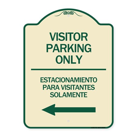 Signmission Bilingual Reserved Parking Visitor Parking Only Estacionamiento Para Visitantes, A-DES-TG-1824-24303 A-DES-TG-1824-24303